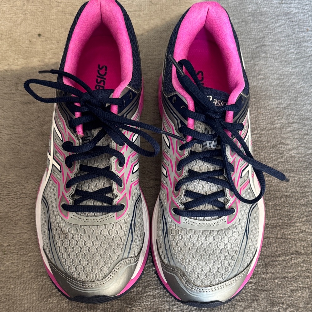 ASICS Women's Athletic Shoes - Gray and Pink